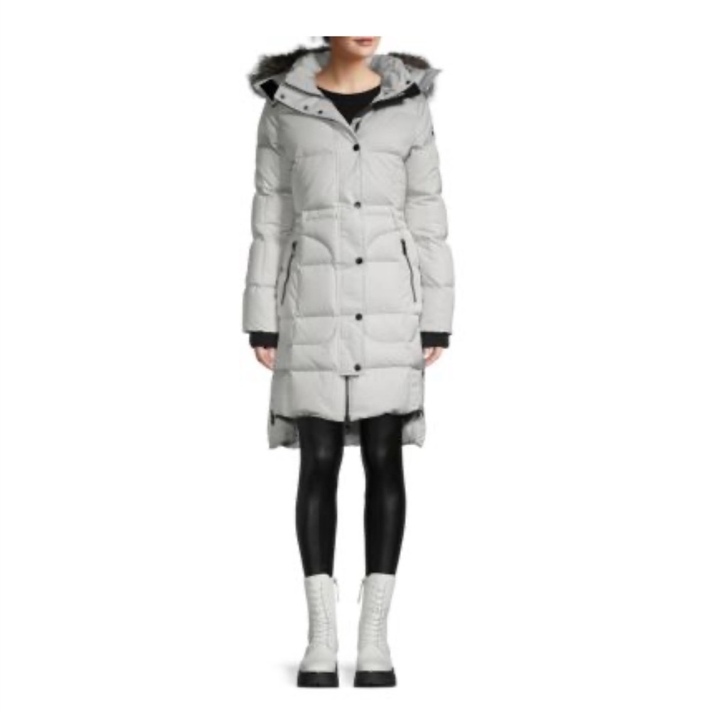 Pajar Fox fur trim quilted down jacket sz m